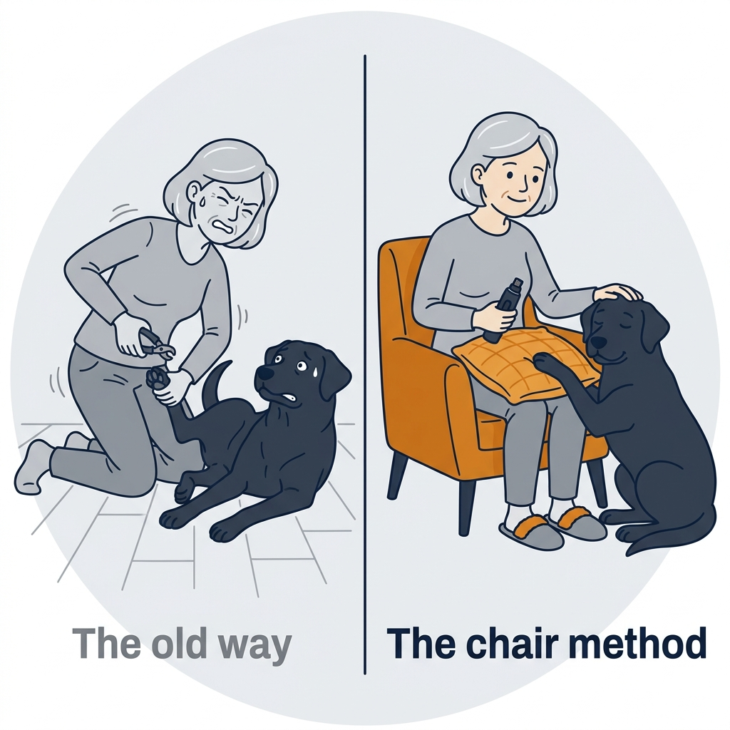 Kneeling versus sitting